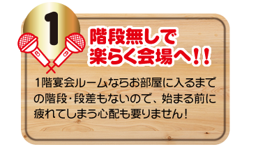 階段なしで楽らく会場へ！